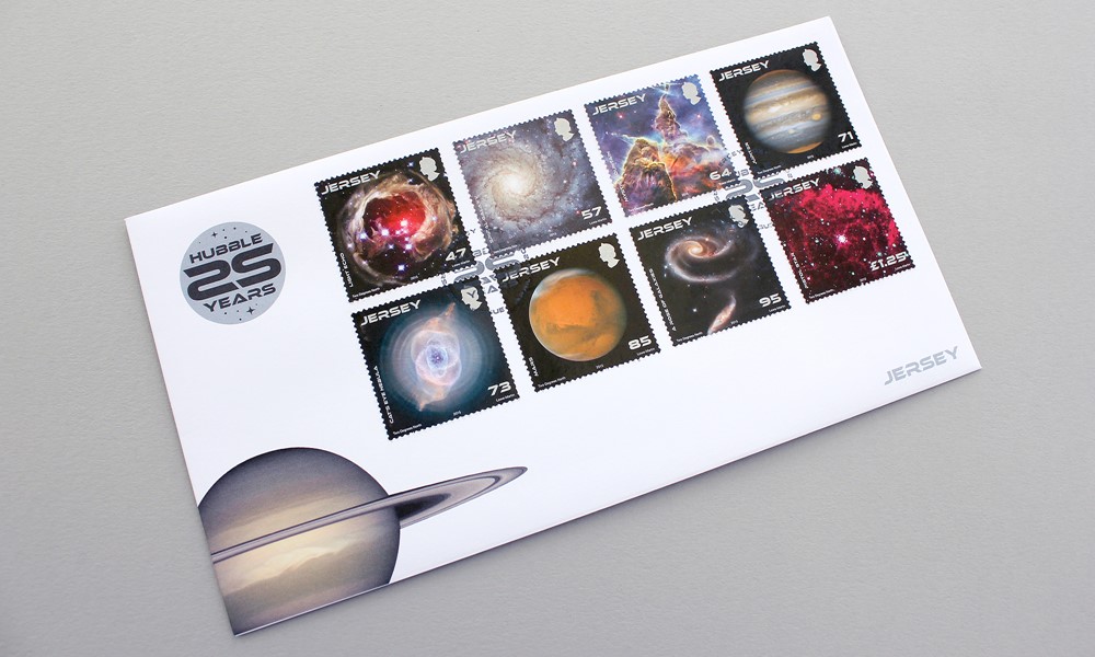 Jersey Post Hubble 25 Years Stamps