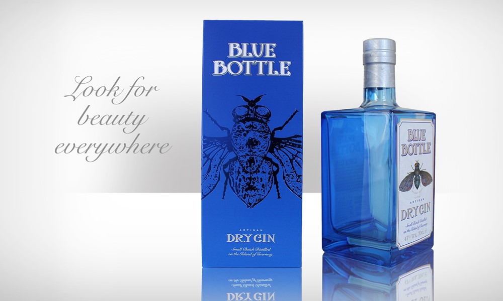 Blue Bottle Gin Gift Box Packaging