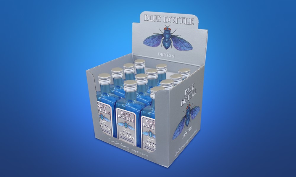 Blue Bottle Gin Miniatures Packaging