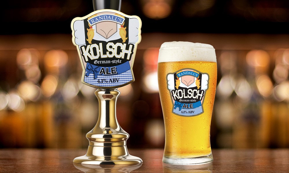 Randall's Kolsch Pump Clip & Coasters