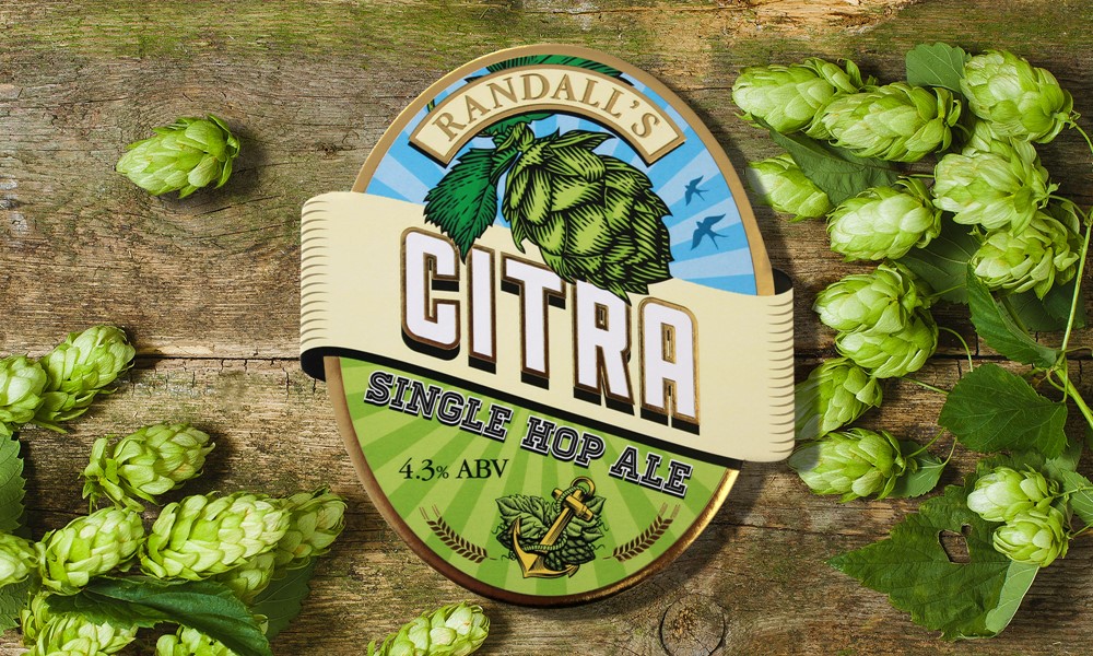 Randall's Citra Ale Pump Clip Design